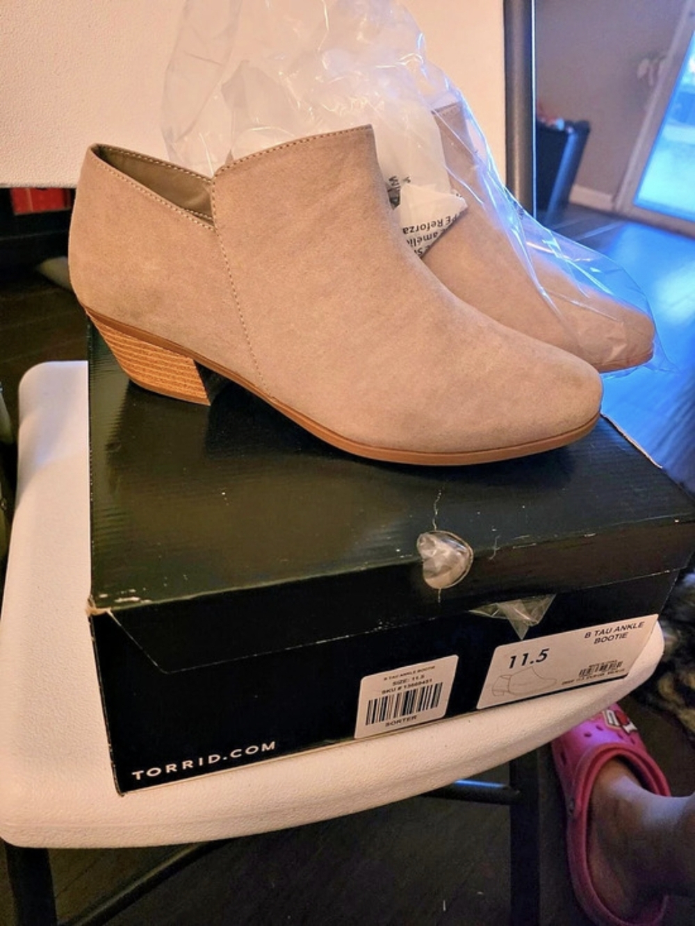 TORRID B Tau Ankle Bootie Ankle Booties in  Taupe US 11.5 ww (wide) NWT